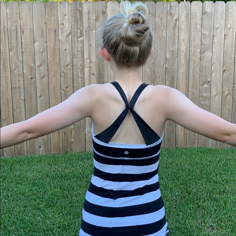 Lulu stripe tank with silk straps